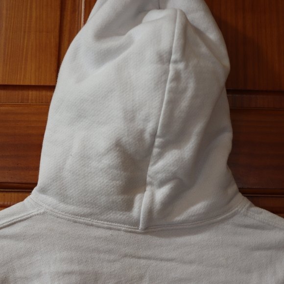 Champion Reverse Weave White & Gold Spellout Hoodie Small - Picture 11 of 15